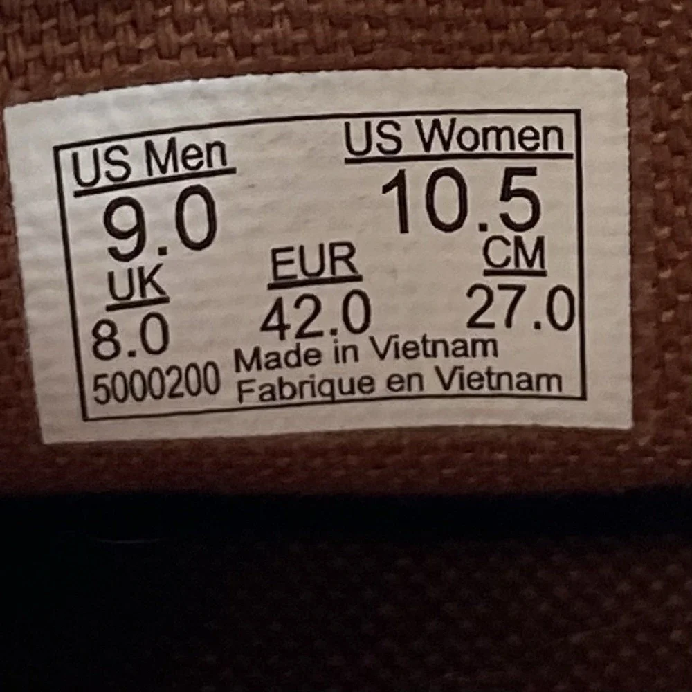 Vans size mens